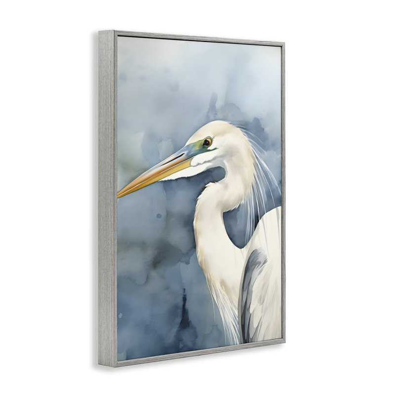 «Beach Bird on Blue», estampe numérique par Petal Prints Design, Estampe numérique Farmhouse, H 24 po x l 16 po