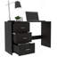 Classic 3 Drawers Writing Desk -Black