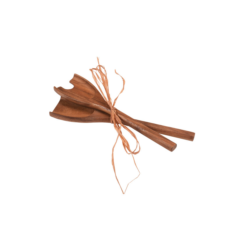 Acacia Wood 2 Piece Salad Server Set