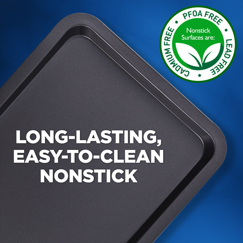 NutriChef Non-Stick Aluminum 3 Piece Baking Sheet Set