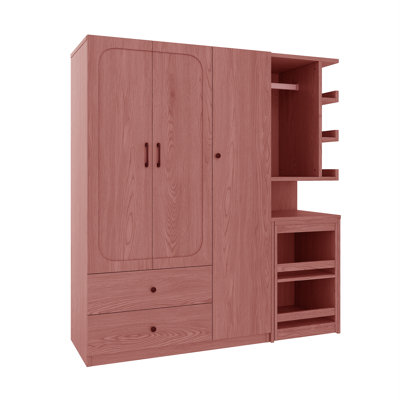 Multifunctional Armoire Wardrobe With Foldable Desk