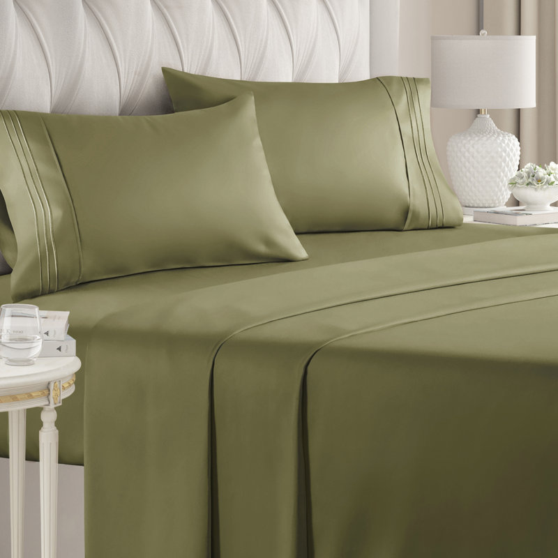 Premium Cooling, Soft & Wrinkle Free Sheet Set - Ultra Soft & Premium Hotel Luxury Bed Sheet Set, Sage Green