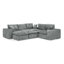 Modern Grey Boucle Sectionals, Comfortable L-shaped Sofa For Home