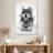 Brampt Wolf Sitting Black And White-108435829