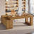 L-Shaped Synthetic Laminate Executive Desk