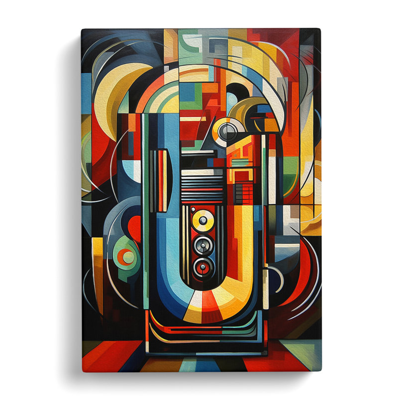 Jukebox Cubism - Wrapped Canvas, 76cm H x 50cm W x 3cm D