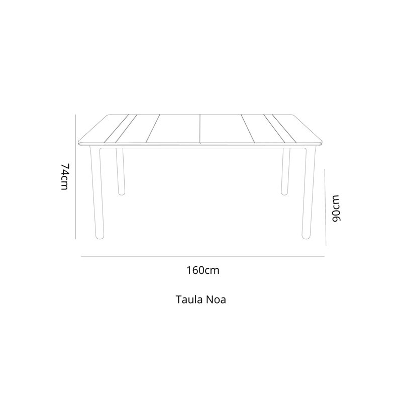 Noa Rectangular Outdoor Dining Table , 62.99'' in. W 35.43'' in. D, Sand