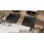 Lavabo de salle de bain mural carré en résine 18,8 po x 18,8 po Badeloft WT-06-S-MBLK-138403121