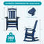 Chaise berçante 2 pièces Hdpe toutes saisons-1427676339