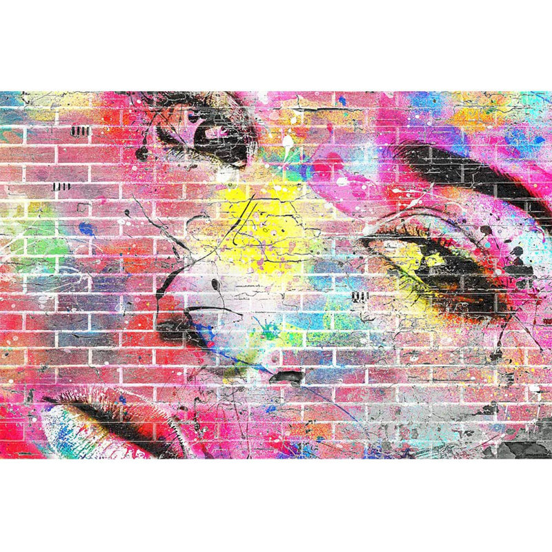 Murale colorée à graffiti, L 8,33 pi x L 12 pi