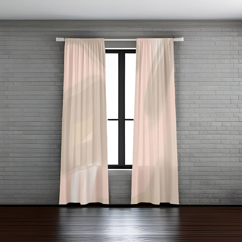 Paire de rideaux semi-transparents en polyester Annastashia, L 20 po x L 52 po