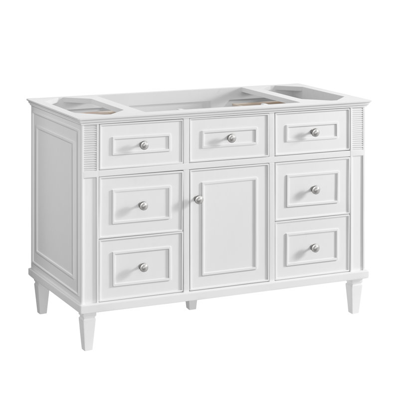Lorelai 48'' W Single Vanity, Bright White, 8" Widespread, Siberian