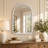 Marlowe 24X36 Arch Beaded Wall Mirror-136024692-136024691-136024693