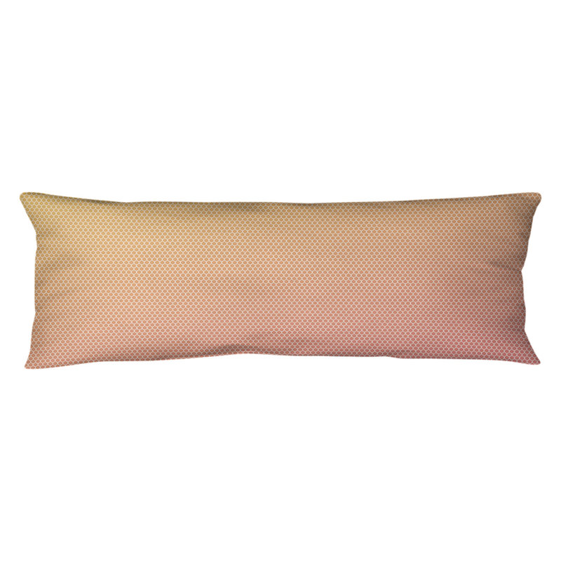 Coussin Mermaid Scales, Bourre en polyester, Jaune / rose