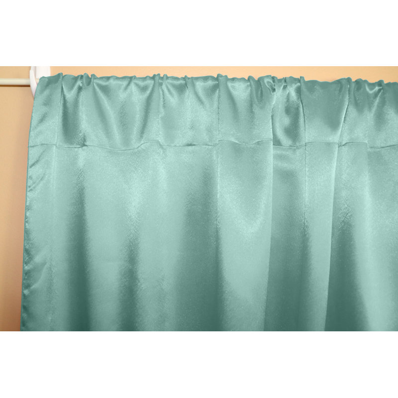 Dafni Semi Sheer Curtain Single Panel, 58" W x 96" L, Aqua