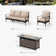 5-Person Outdoor Patio Conversation Set With Fire Pit Table 