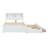 Full Size Storage Platform Bed with Trundle, 3 Drawers and USB Ports, Headboard with Shelves, Solid Wood, No Box Spring Needed-2019407791