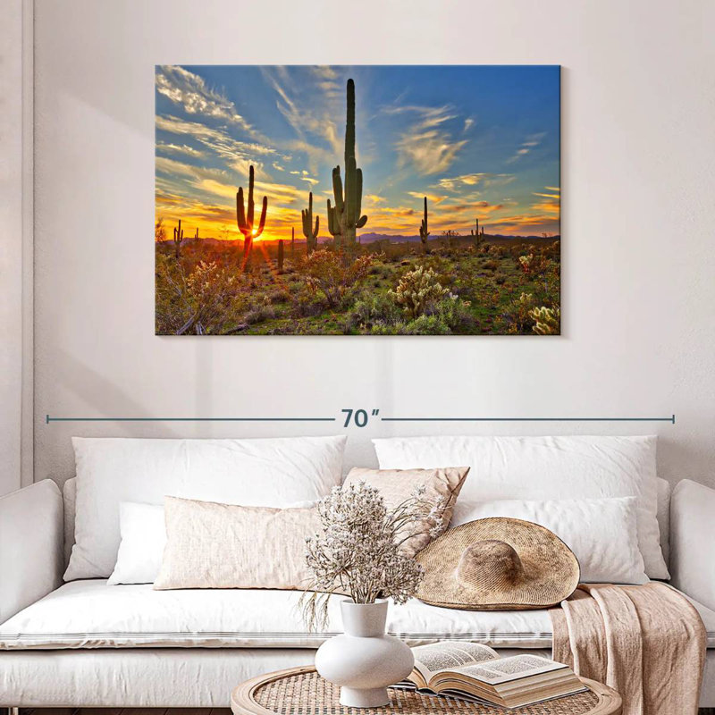 Alvord Sonoran Desert Saguaro Cactus, 30" H x 45" W