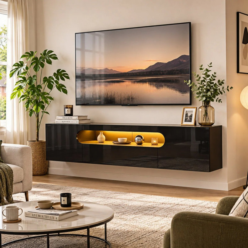 Ronneisha Entertainment Centre for TVs up to 65", Black 