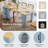Extendable Dining Table With 3 Removable Leaves, Mobile Rolling Island Table With Power Outlet And Storage Cabinet-1782672639