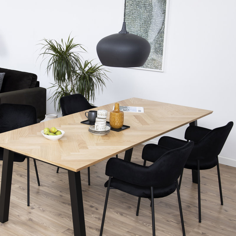 Clasien 48.5cm H Upholstered Armchair in Black