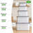5 Pack Stackable Fridge Produce Storage Containers with Colanders, Assorted Sizes BPA-Free PP Food Bins