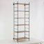 Cole And Grey Wood Rectangular 6 Level Shelving Unit With Black Metal Ladder Frames-101938628