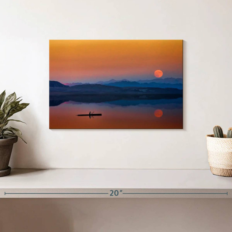 Gillard Sunset Rowboat, 8" H x 12" W