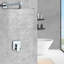 Système de douche de pluie mural carré 12 po Topcraft-88712946