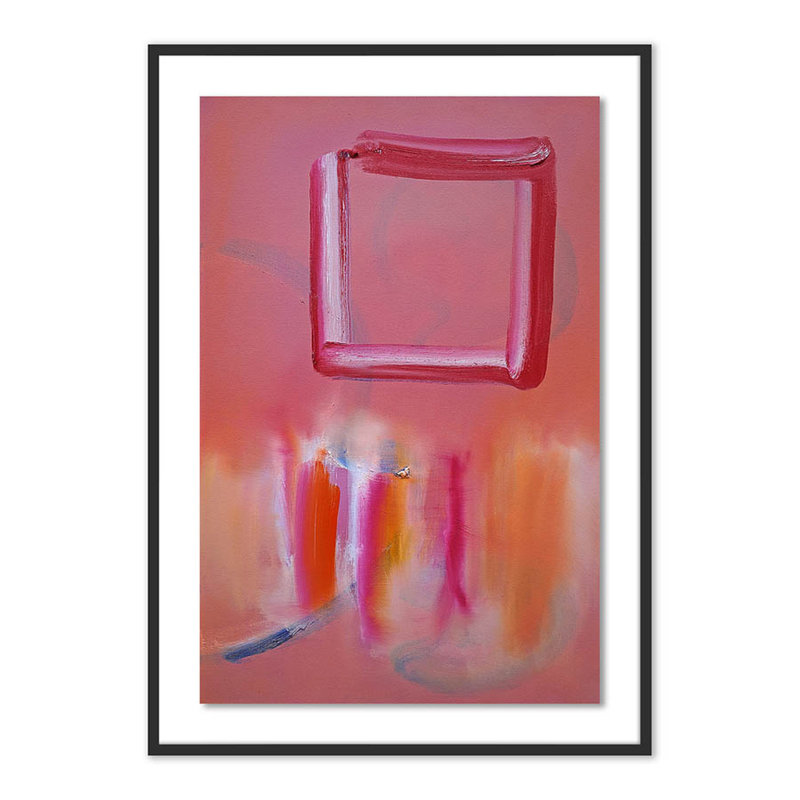 Souk Daylight Print by Charles Stuart, Black, 48" H x 34" W x 2.5" D, Red/Yellow/Black/Orange/Pink