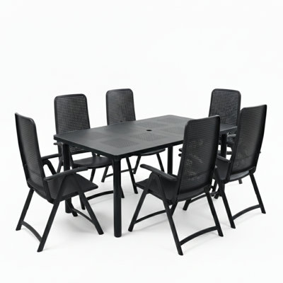 Byrge 6 - Person Patio Dining Set with Rectangular Table