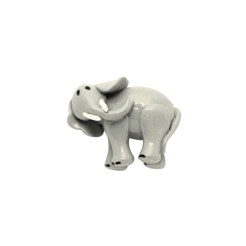 (5 Pack) 2-1/4 inch Grey Elephant Knob