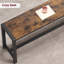 Ensemble de salle à manger 3 pièces peu encombrant pour 4 personnes, table avec 2 bancs, style Mid-Century moderne, structure en métal, espace compact-301118993-301118994