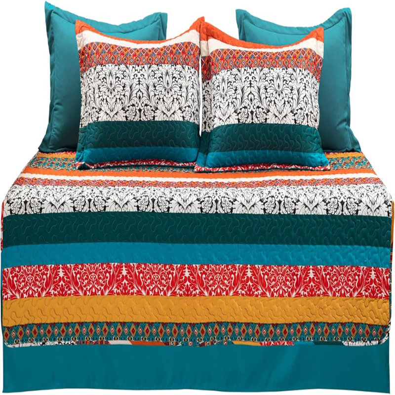 Ensemble de housse matelassée 3 pièces Boho