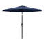 Parasol de patio 10 pi pour l'extérieur, parasol de table avec bouton-poussoir inclinable et manivelle, 8 nervures robustes imperméables