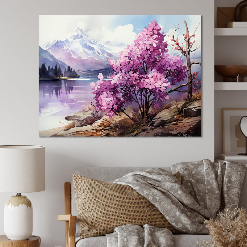 Lilacs Charm Volanco Delight sur toile, Toile tendue, H 24 po x l 32 po x P 1 po