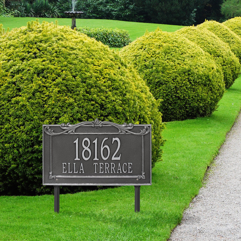 Plaque d'adresse sur 2 lignes Signature Series, Oui, Gris fumée, Gris