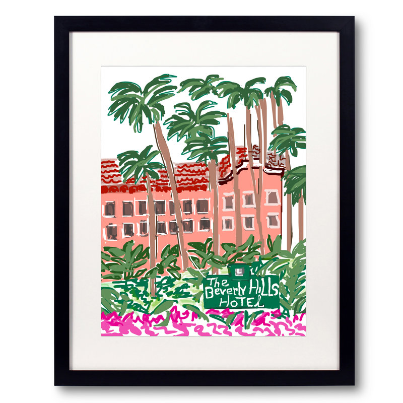 Beverly Hills Hotel Print by Deborah Blum, 20" H x 16" W