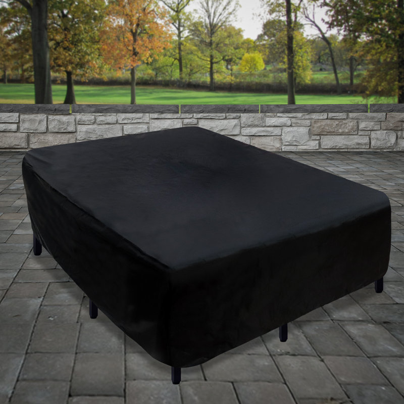 76" Black Waterproof Polyester Outdoor Furniture Cover