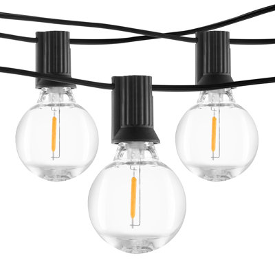 Guirlande 100 lumières DEL d'extérieur imperméables G40 incassables