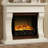Beige Solid Wood Electric Fireplace-789643911