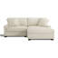 Canapé modulaire rembourré 3 pièces en flanelle de fourrure de lapin blanche avec coussins décoratifs et repose-pieds 3 pièces-577871371