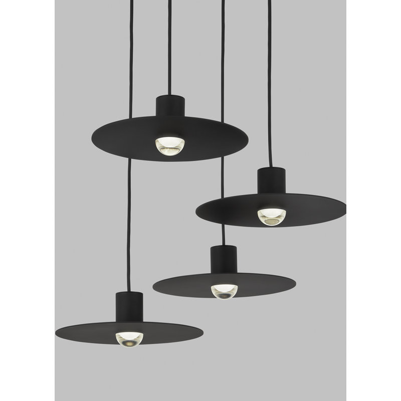 Eaves 4 - Light LED Pendant, Nightshade Black