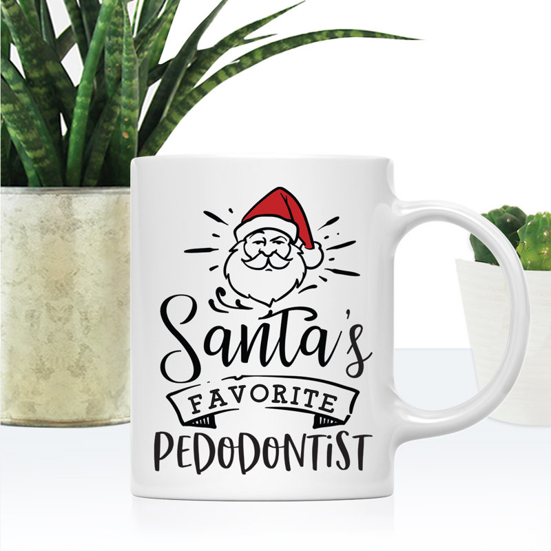 Grande tasse à café « pedodontist » préférée du père noël
