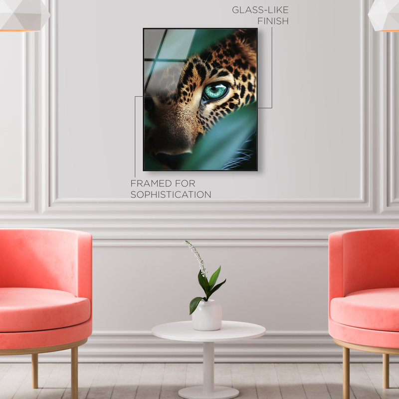 Jungle Watcher III Print, 37"H x 31"W, Black Floater Frame