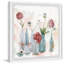 "bouteilles et fleurs" par parvez taj,-cadre photo imprimé sur papier-44848489
