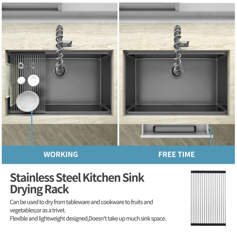 32'' L Single Bowl Stainless Steel Kitchen Sink