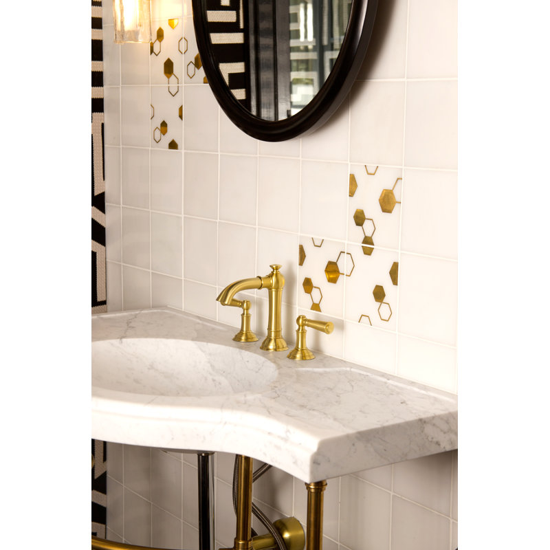Aylesbury Widespread Bathroom Faucet with Drain Assembly, Satin Bronze