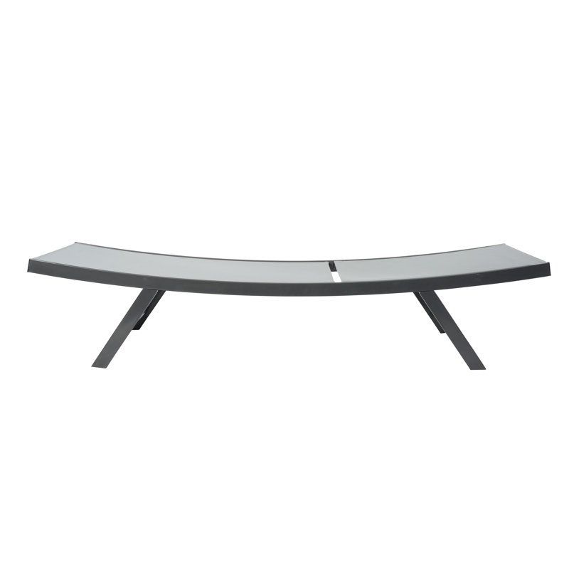 Cravens Outdoor Metal Chaise Lounge Set with Table , Cushion Included