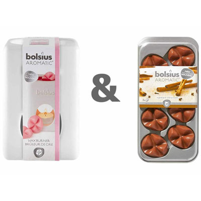 Bolsius Wax Burner Set with Wax Melts Sugar & Spice